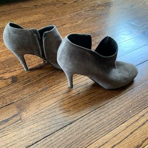 JCrew chocolate brown suede booties